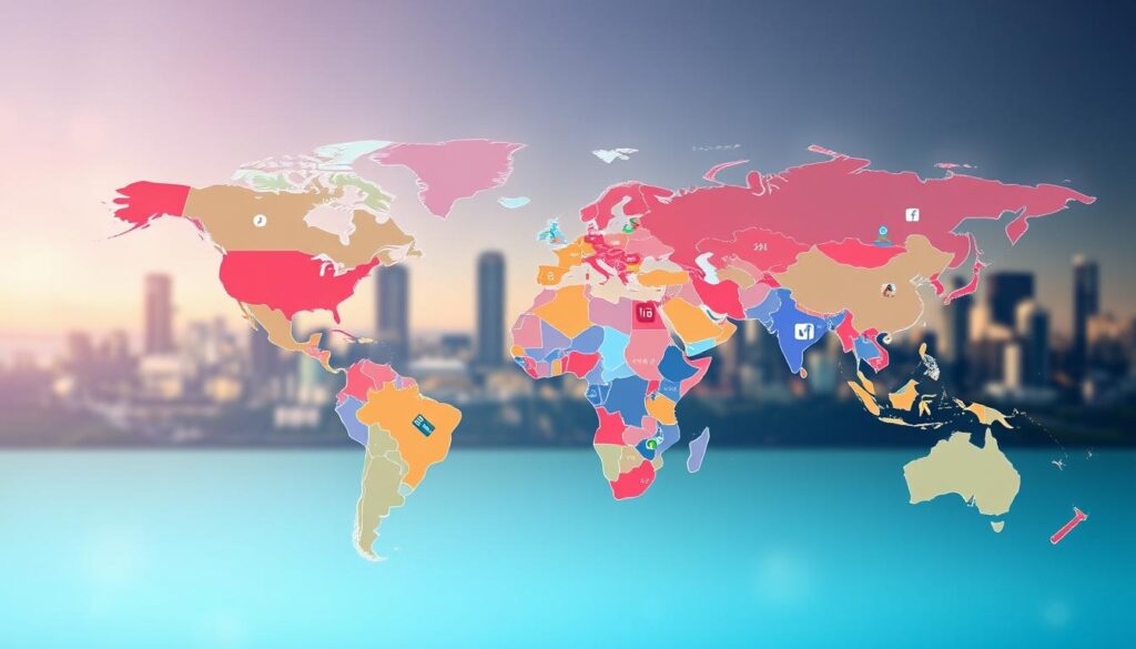 Regionale Marktanteile von Social Media KI Tools weltweit