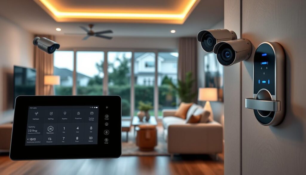 Smart Home Sicherheit mit Videoüberwachung und intelligenten Türsperren
