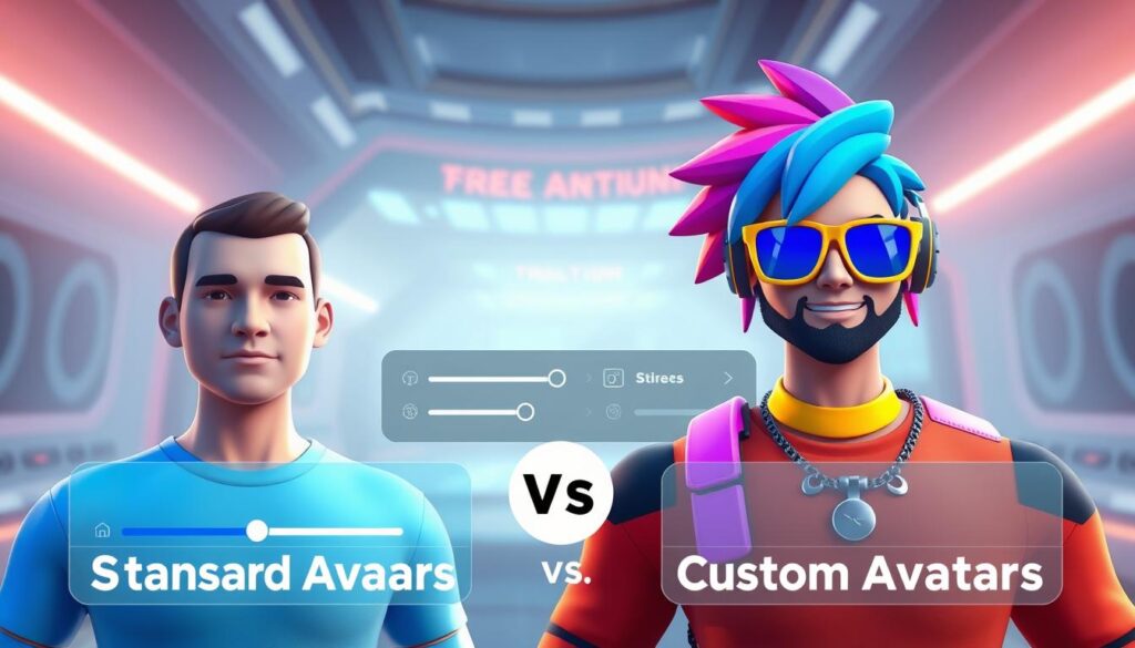 Standard-Avatare und Custom Avatar Vergleich auf Avatar-Plattformen