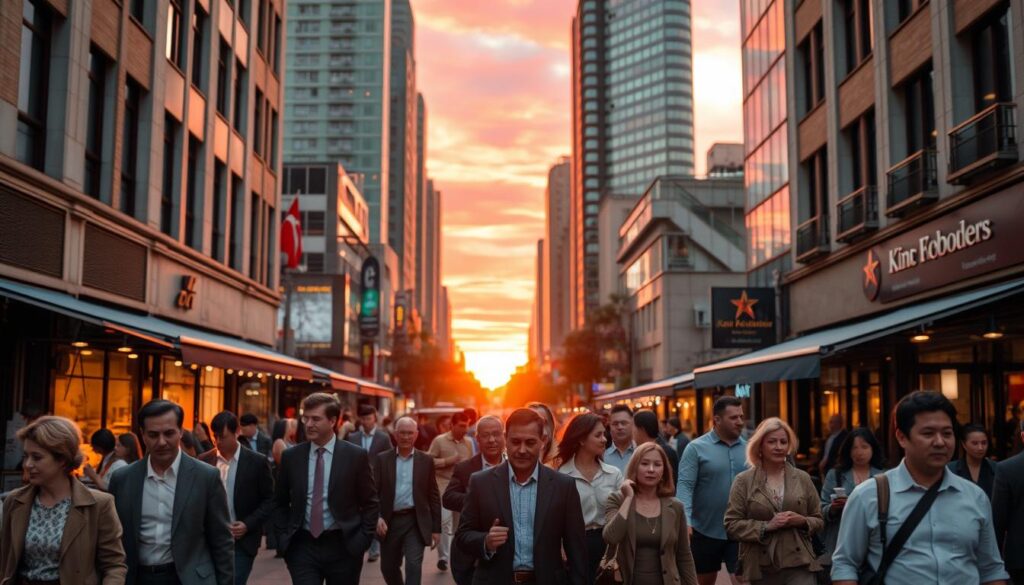 Street-Fotografie Midjourney urbane Szenen