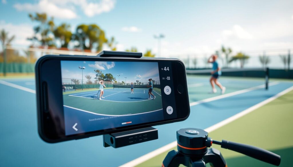 Tennis App KI Smartphone Aufzeichnung