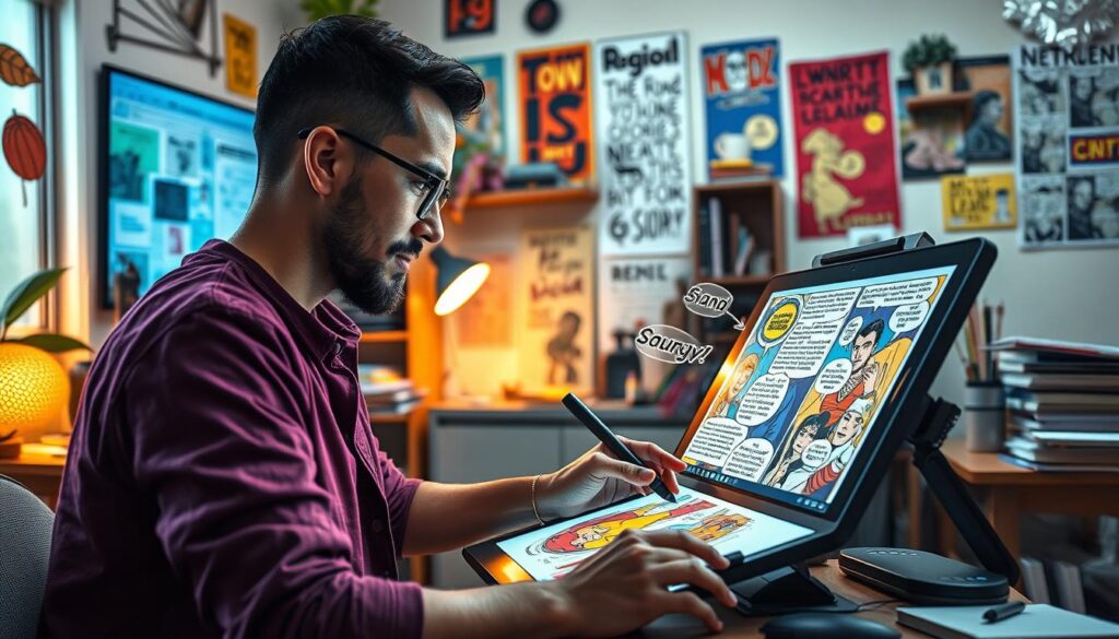 Text-zu-Comic KI-Erstellung visuelle Transformation