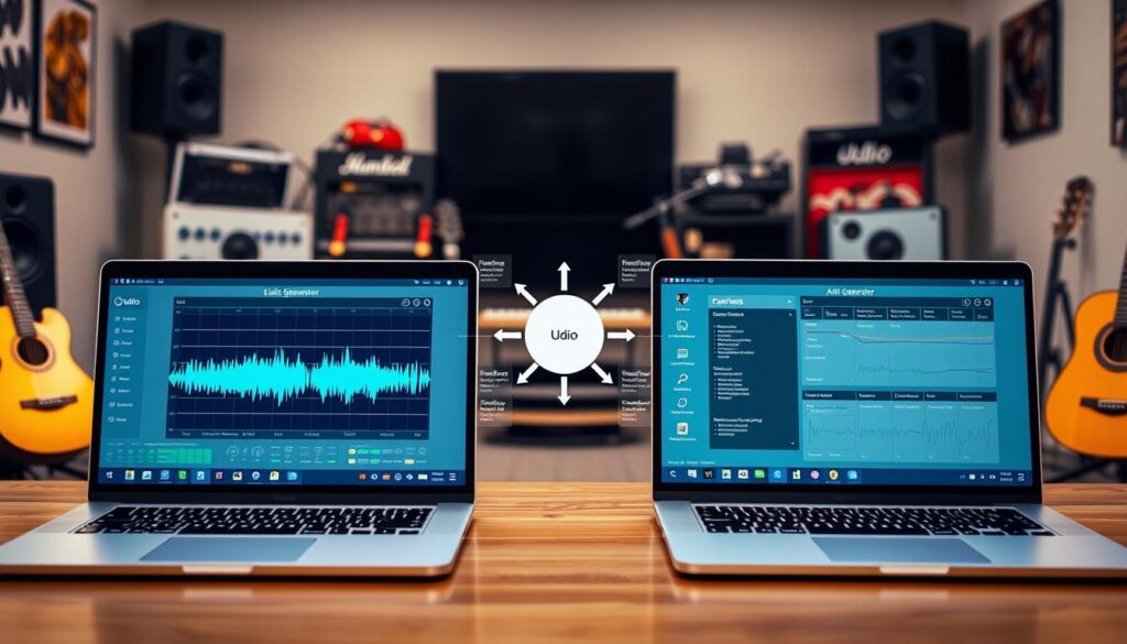 Text-zu-Song KI Generator Vergleich Suno AI Udio
