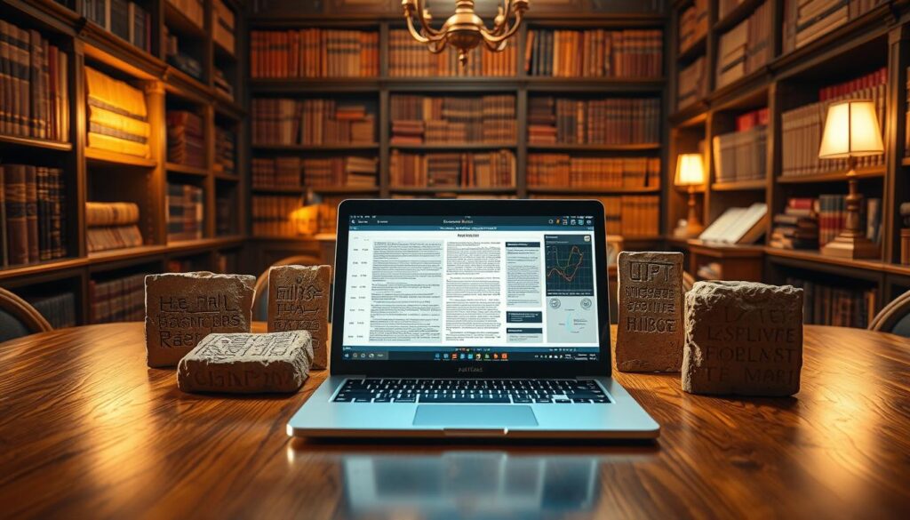 Textanalyse KI bei antiken Keilschrifttafeln