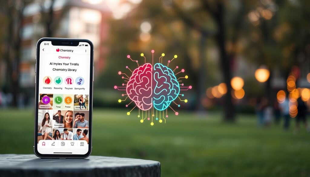 Tinder Chemistry Funktion mit KI Bilderkennung und Fotomediathek Analyse