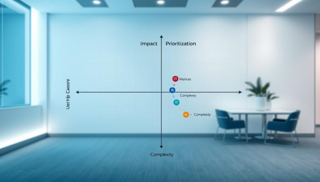 Use-Case-Priorisierung Matrix Impact versus Komplexität