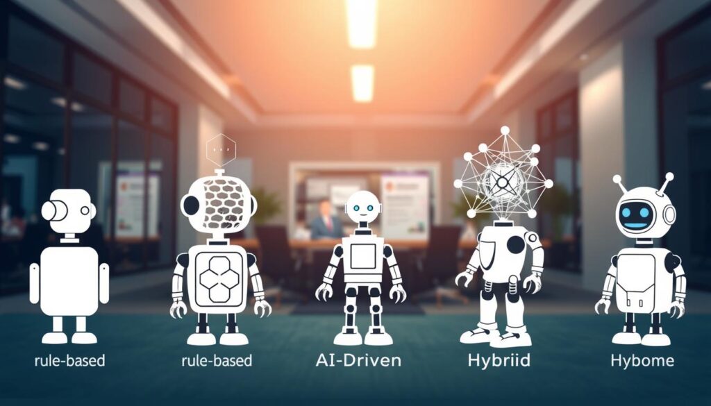 Vergleich Regelbasierte Chatbots KI-gestützte Chatbots und Hybrid-Chatbots