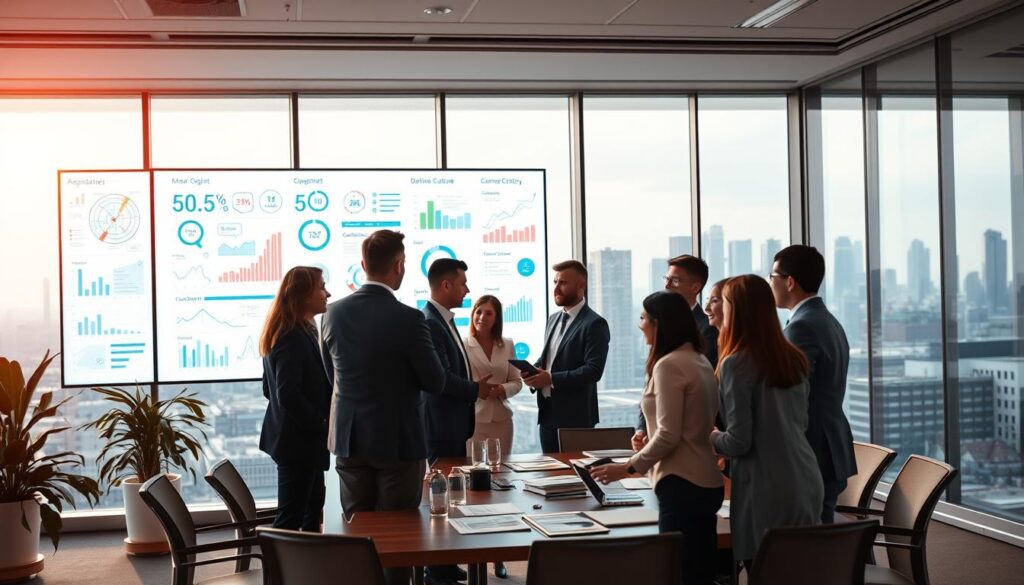 Vier kritische Erfolgsfaktoren KI-Transformation Geschäftsführung Agile Organisation Datengetriebene Entscheidungskultur Kundenzentrierung