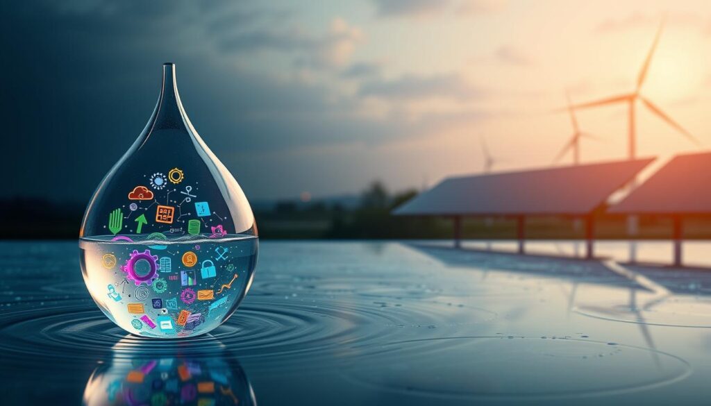 Wissens-Wasser Konzept Ressourcenverbrauch KI