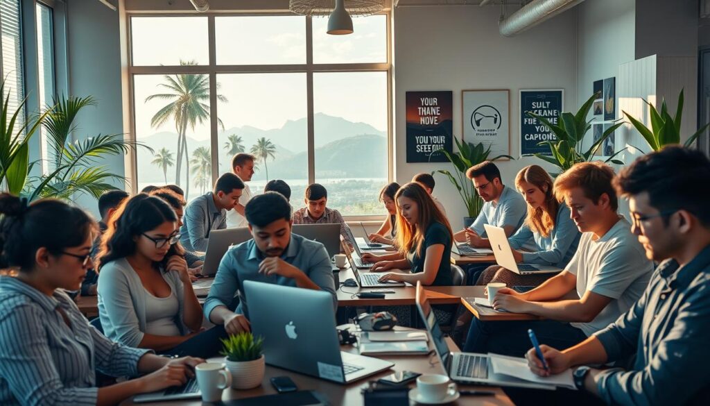 digitale Nomaden Bewegung und Remote Work Anfänge