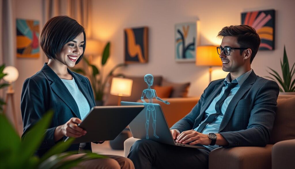 digitale Partnerschaft und virtuelle Freunde mit KI