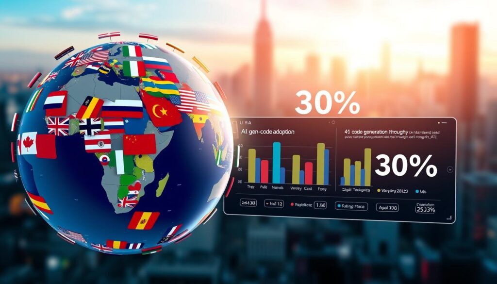 internationale Vergleiche KI-generierter Code Adoption nach Ländern