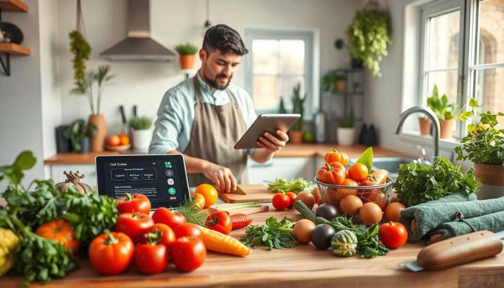 nachhaltige vegetarische Küche mit KI-gestützter Resteverwertung