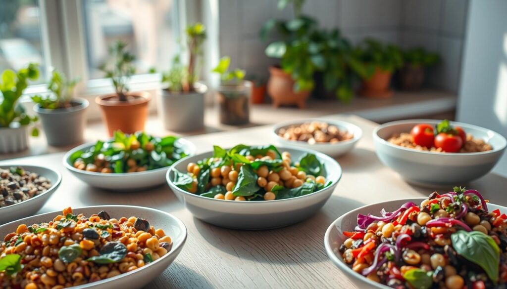 vegetarische Kombinationen KI und pflanzliche Eisenquellen