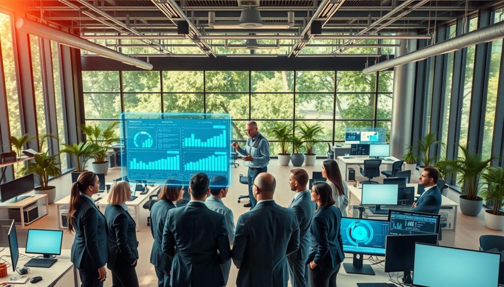 Arbeitswelt Veränderung KI und digitale Transformation in modernen Unternehmen