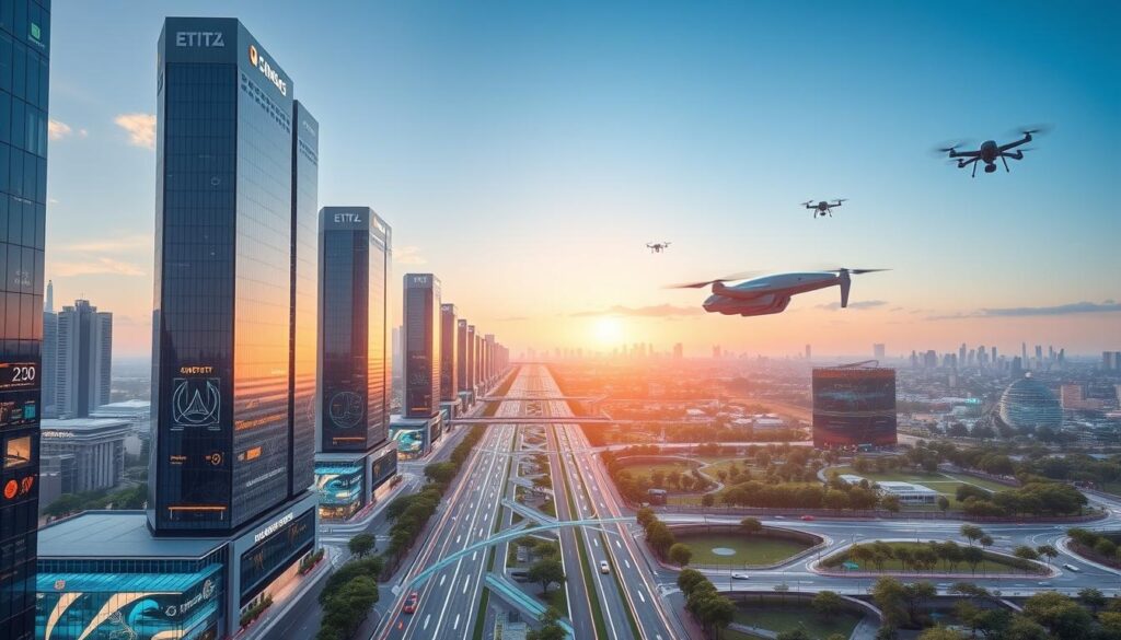 Computer Vision und digitale Zwillinge Stadt für Smart City Infrastruktur