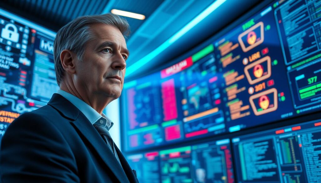 Cybersecurity-Experte schützt digitale Infrastruktur