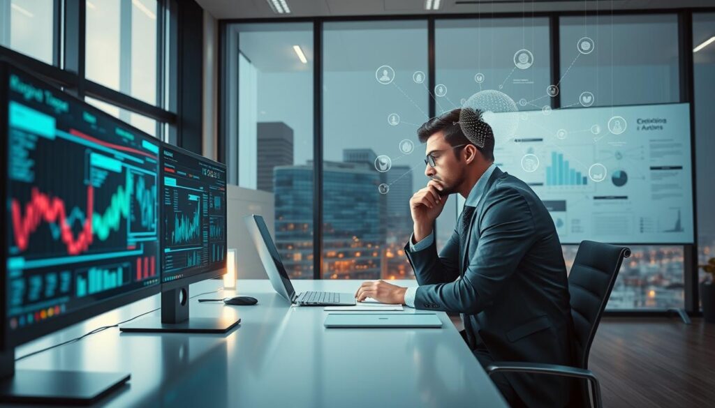 Datenanalyse Büro mit künstlicher Intelligenz
