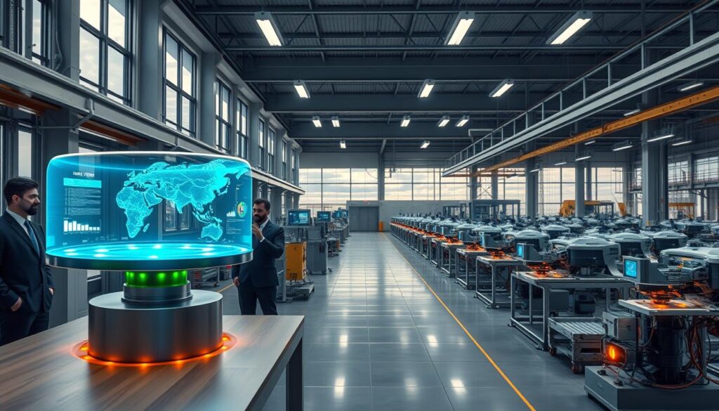 Digitaler Zwilling und IoT Sensoren in der intelligenten Fabrik