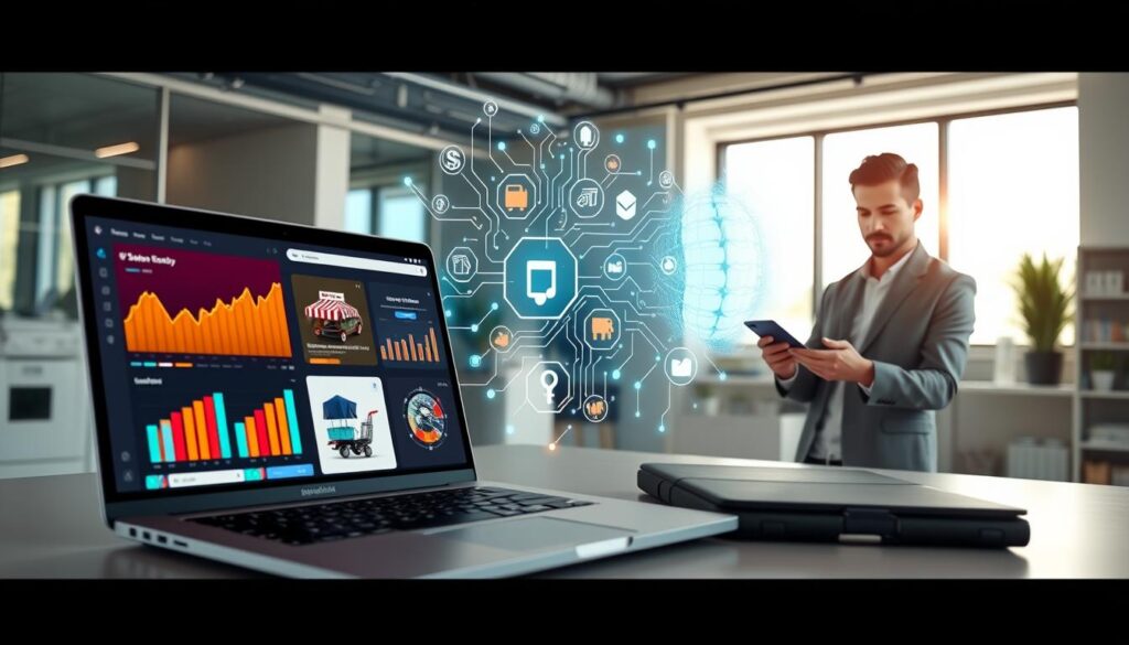 E-Commerce KI und Dropshipping Automatisierung Visualisierung