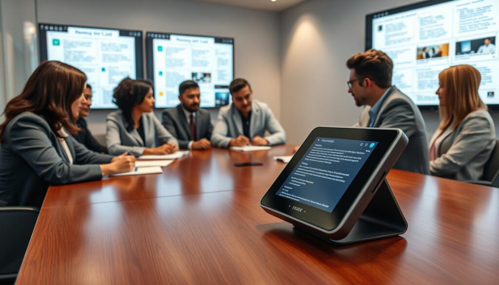 Echtzeit-Transkription und Meeting-Protokolle