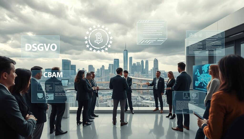 Europäische regulatorische Anforderungen DSGVO CBAM EU-Taxonomie