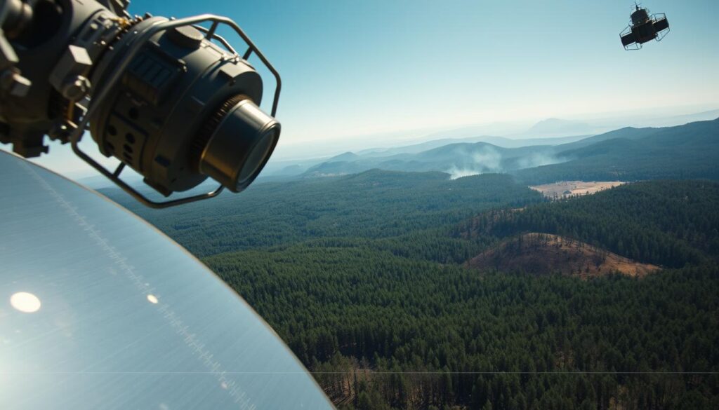 Fernerkundung und Waldbrände Überwachung mit Satellitensensoren