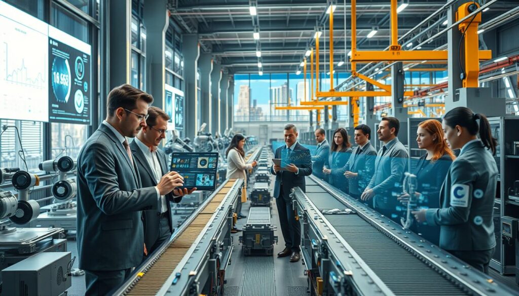 Intelligente Fertigung und Industrie 4.0 Produktionsumgebung