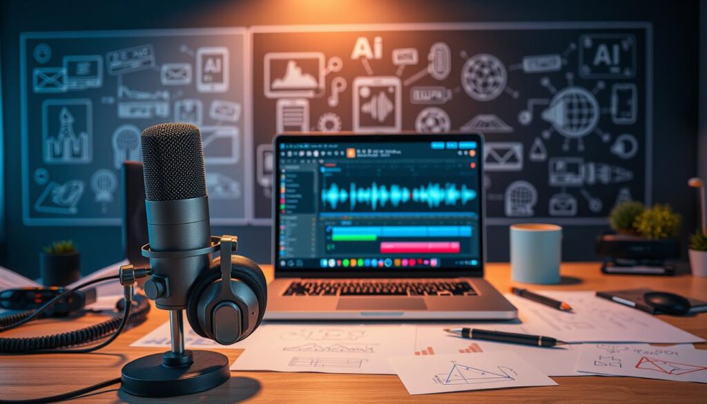 KI Tools Podcast Erstellung und Audio Content Marketing Workflow