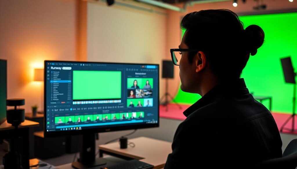 KI-Videobearbeitung mit Runway und automatischer Green-Screen-Technologie