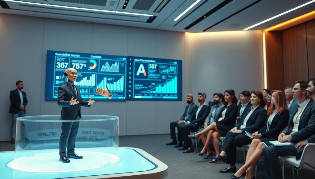 KI-gesteuerte Präsentation mit synthetischen Sprechern