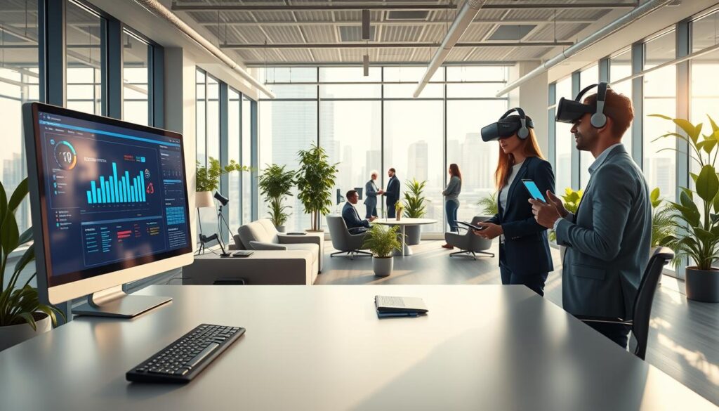 KI-gestützte Büroorganisation in modernen digitalen Arbeitsplätzen