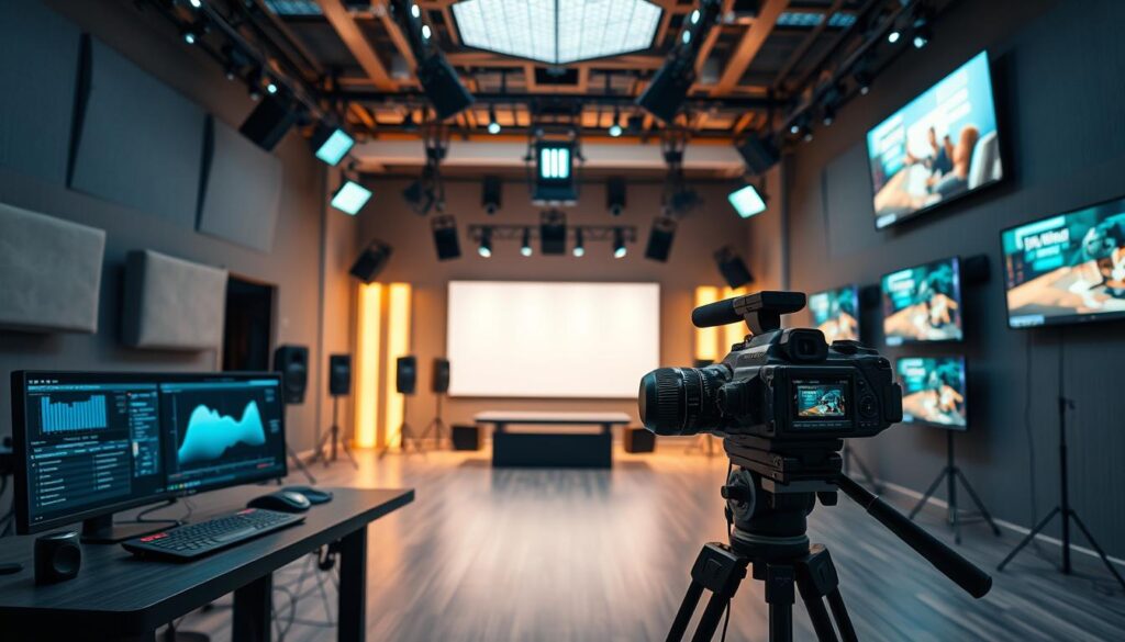 KI-gestützte Videoproduktion Studio-Setup