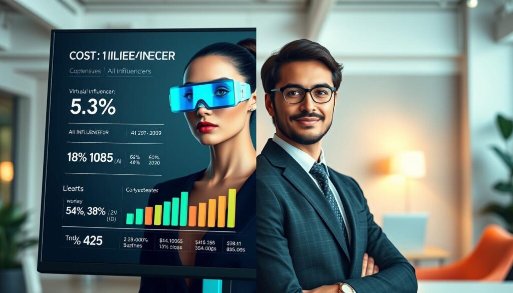 Kostenvergleich zwischen KI-Influencern und echten Influencern