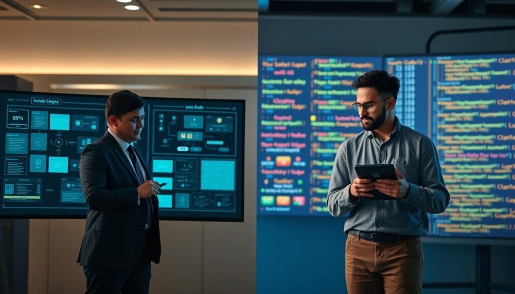 Low-Code vs No-Code Vergleich und Visuelle Programmierung
