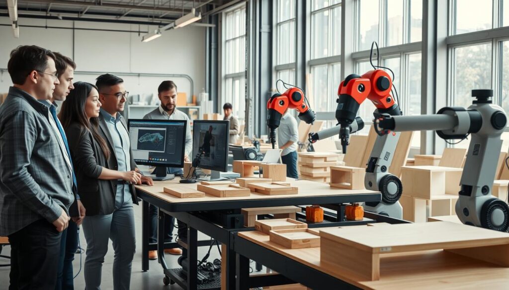 Mensch-Maschine-Zusammenarbeit in der Möbelindustrie