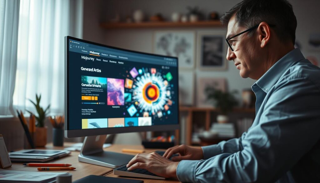 Midjourney Web Interface für professionelle Bildgenerierung