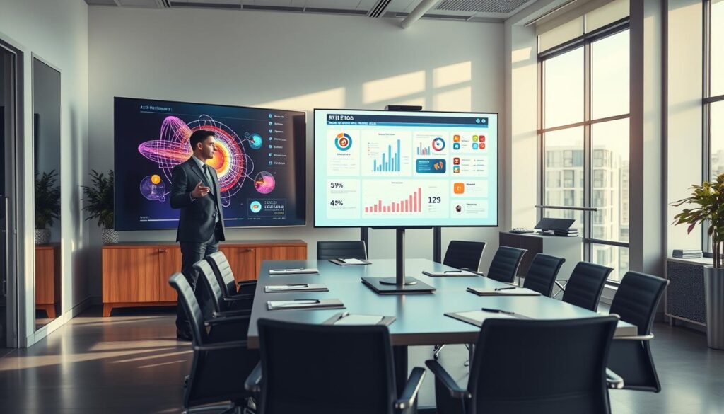 Professionelles Präsentationsdesign mit automatischem Design KI