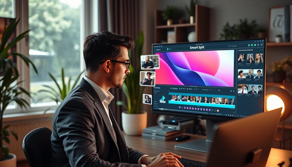 Smart Split TikTok automatische Videobearbeitung