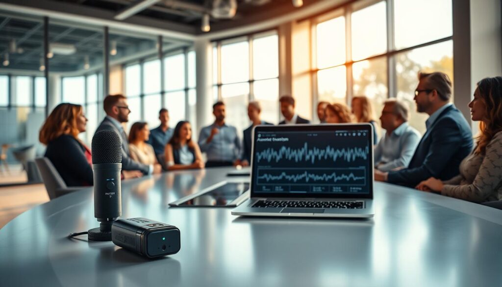 Sprachaufnahme Meeting Transkription automatisch