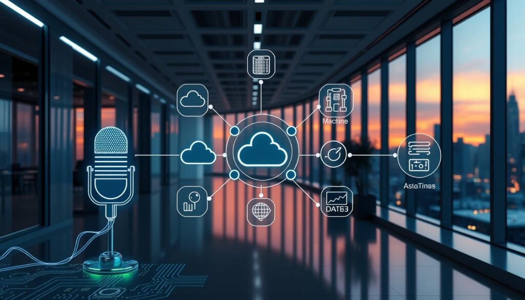 Technische Architektur Voice Assistant mit KI-Komponenten