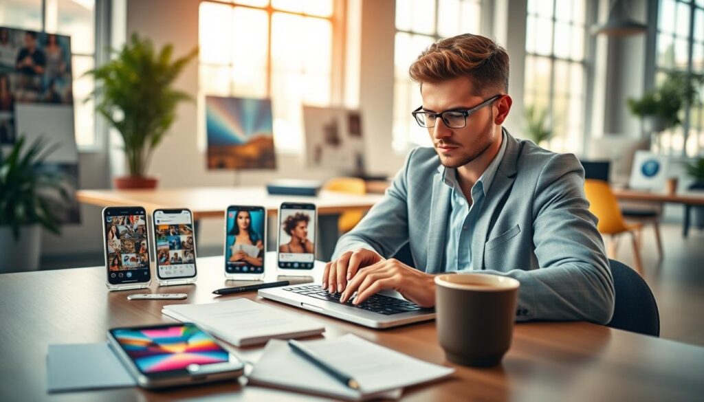 Texterstellung ChatGPT für Instagram Captions und Hashtags generieren KI