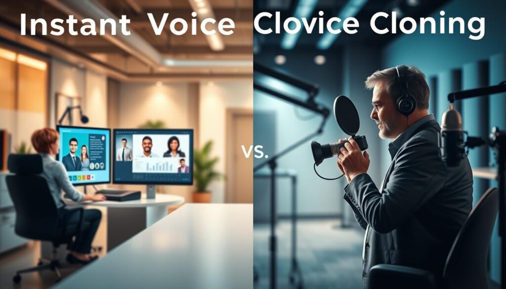 Vergleich Instant Voice Cloning und Professional Voice Cloning
