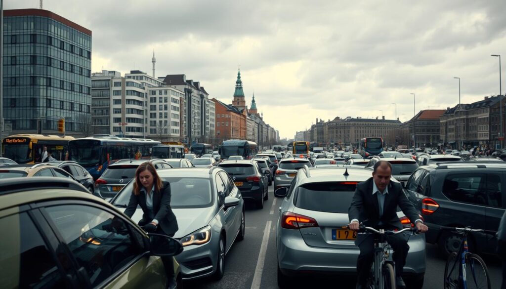 Verkehrsprobleme und Stau in deutschen Städten