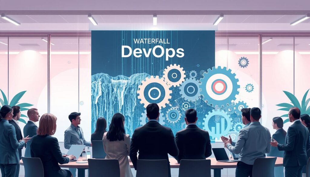Wandel von Waterfall zu DevOps in der Softwareentwicklung