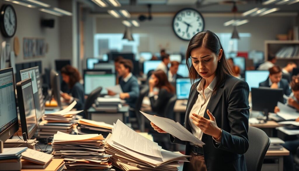 Zeitfresser im Arbeitsalltag mit E-Mail-Verwaltung und Dateneingabe