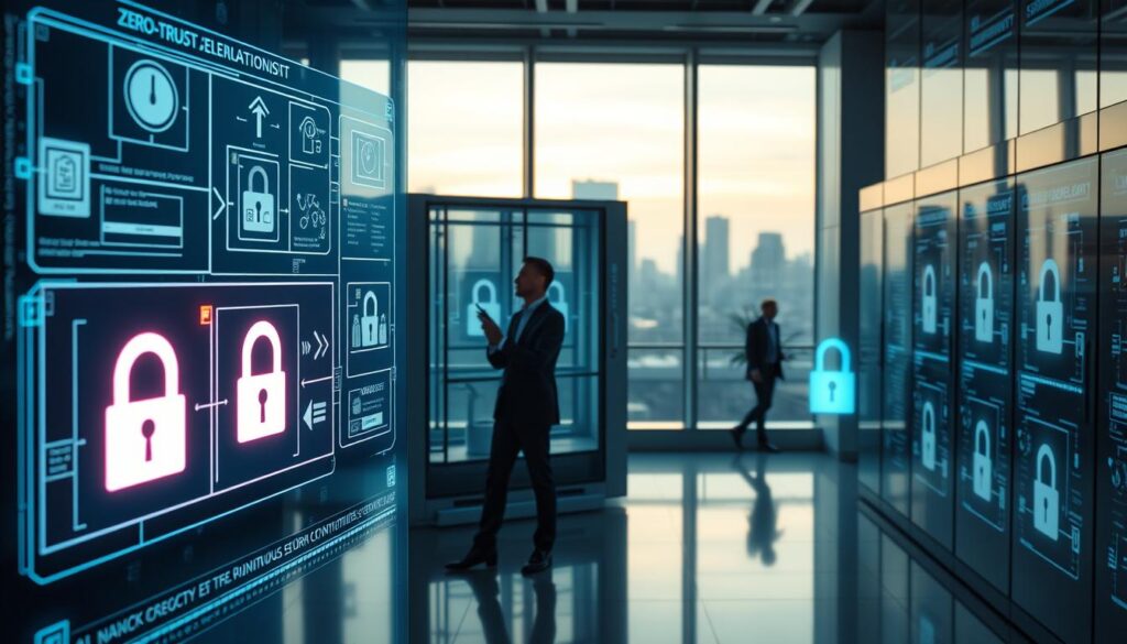 Zero-Trust Sicherheitsarchitektur mit kontinuierlicher Verifizierung
