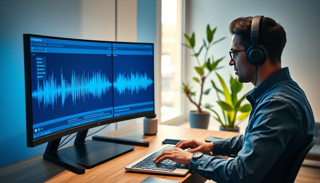 automatische Transkription und Spracherkennung in Descript