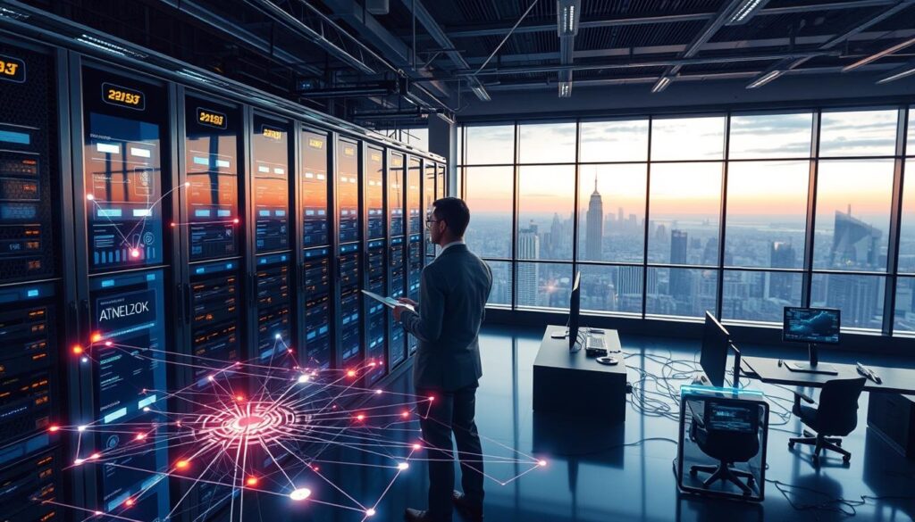 moderne Netzwerkarchitektur mit künstlicher Intelligenz