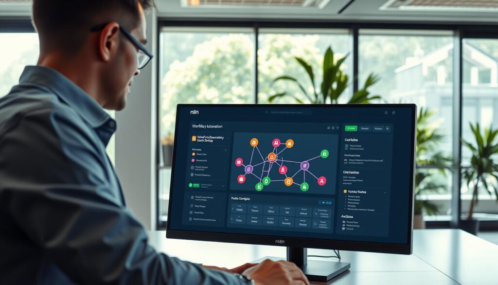 n8n Workflow Automatisierung mit visuellen Nodes